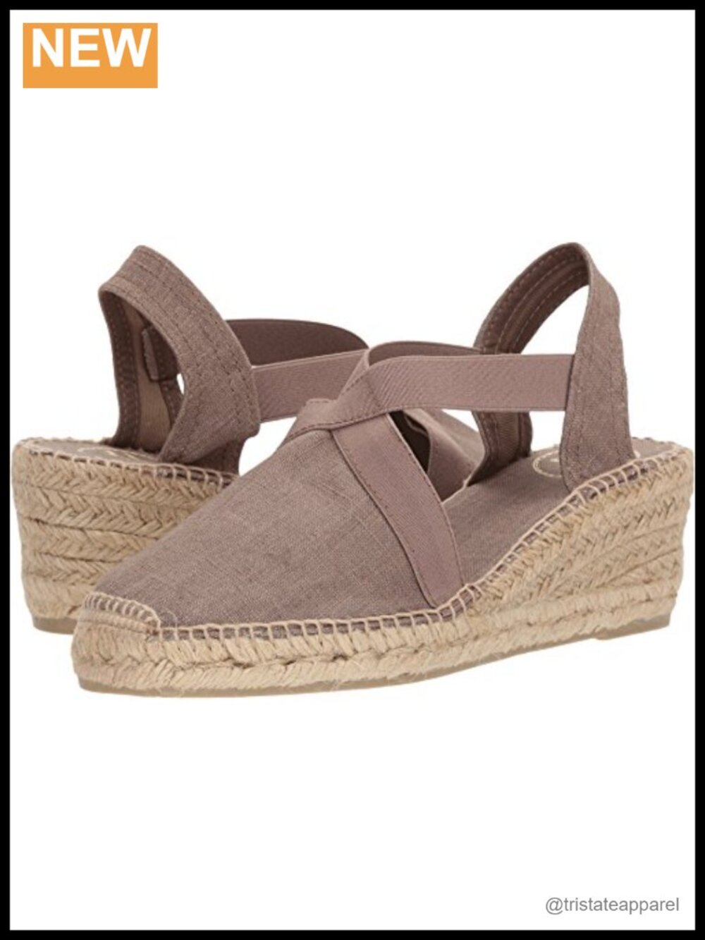 Linen Wedge Espadrilles Slip-On Closed Toe Slingback Platform Sandals